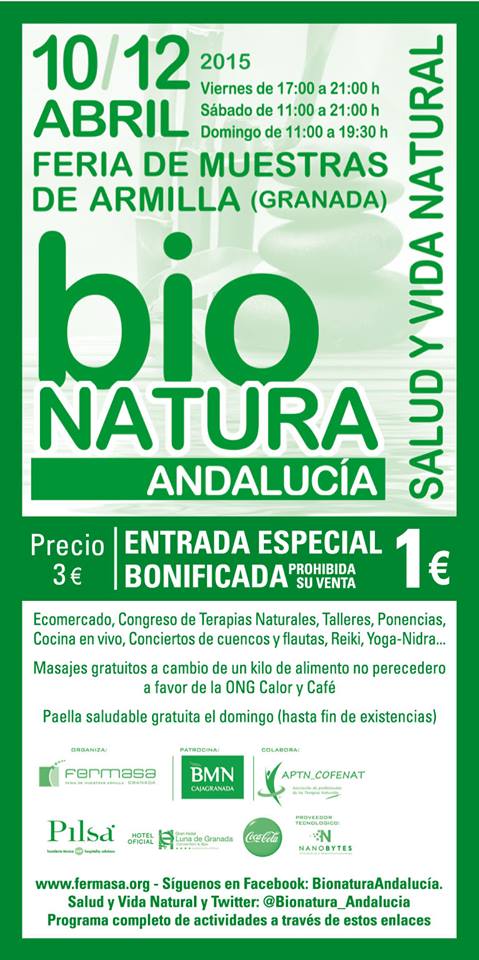 Entradas bonificadas gratuitas para Bionatura Granada